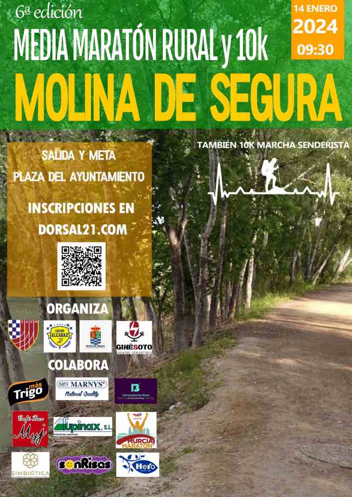 Deporte-Molina-6ª Medio Maratón y 10K Rural Villa de Molina de Segura 2024-CARTEL-2