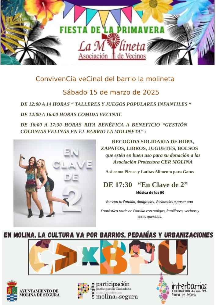 CARTEL CONVIVENCIA VECINAL BARRIO LA MOLINETA AÑO 2025