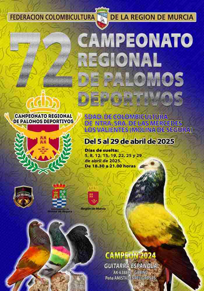 Deporte-Molina-72º Campeonato Regional de Palomos Deportivos 2025-CARTEL(1)