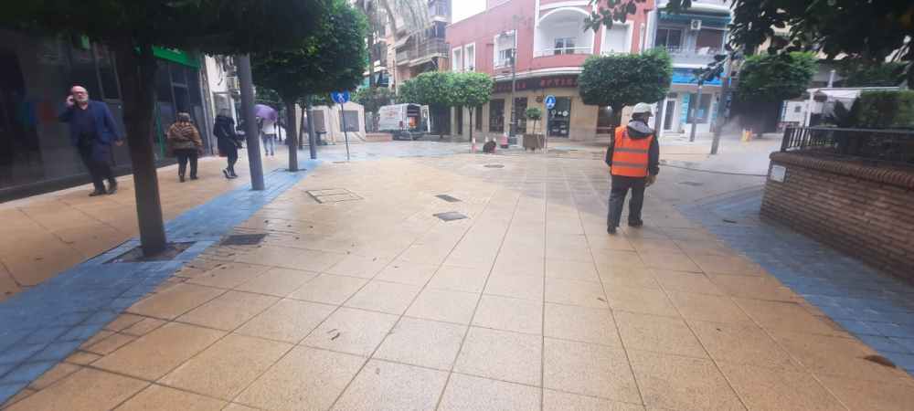 Vía Pública-Molina-Limpieza pavimentos Paseo Rosales y Plaza Región Murciana-Foto2(1)