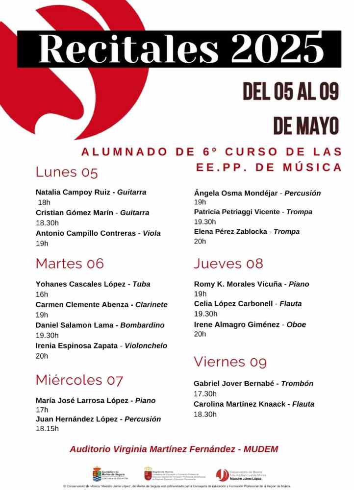Conservatorio Música Molina-Recitales 6º curso Enseñanzas Profesionales-Días 5 al 9 mayo-CARTEL(1)