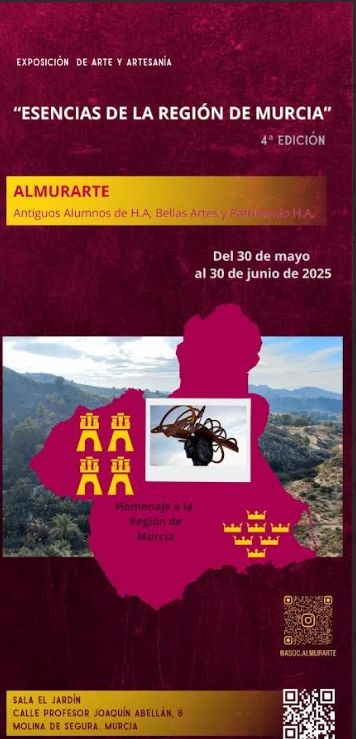 Exposición 'ESENCIAS DE LA REGIÓN DE MURCIA. 4ª EDICIÓN' de ALMURARTE-Centro El Jardín-Molina-30may-30jun25-CARTEL
