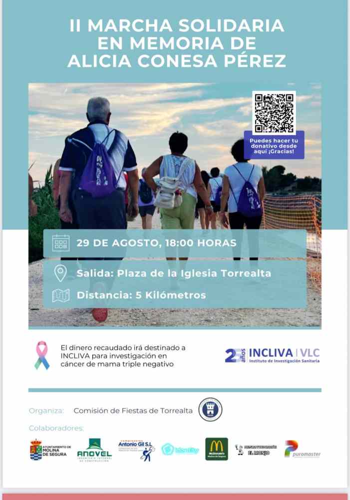 Fiestas La Torrealta 2025-II Marcha Solidaria en memoria de Alicia Conesa Pérez-Día 29-CARTEL(1)
