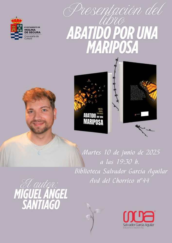 Libro 'Abatido por una mariposa' de Miguel Ángel Santiago-CARTEL(1)