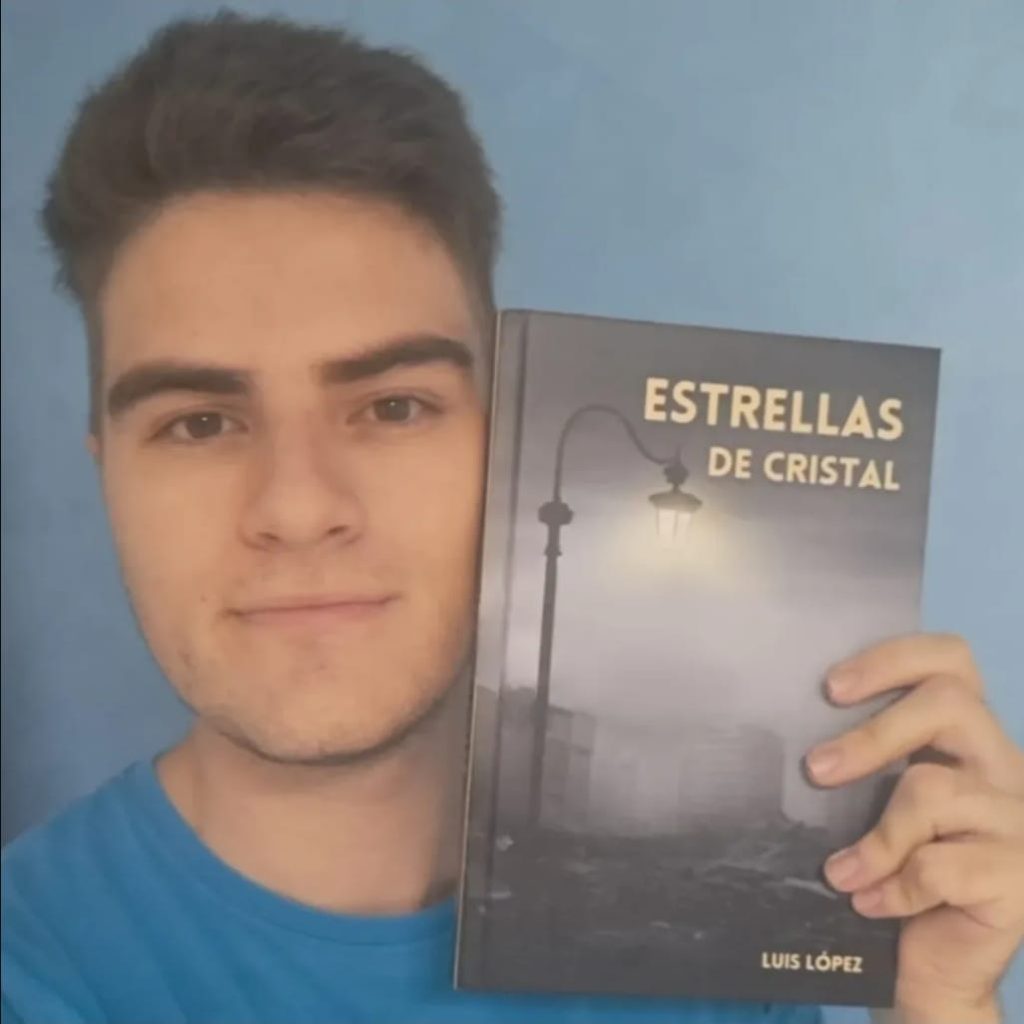Luis López López y su libro Estrellas de cristal portada