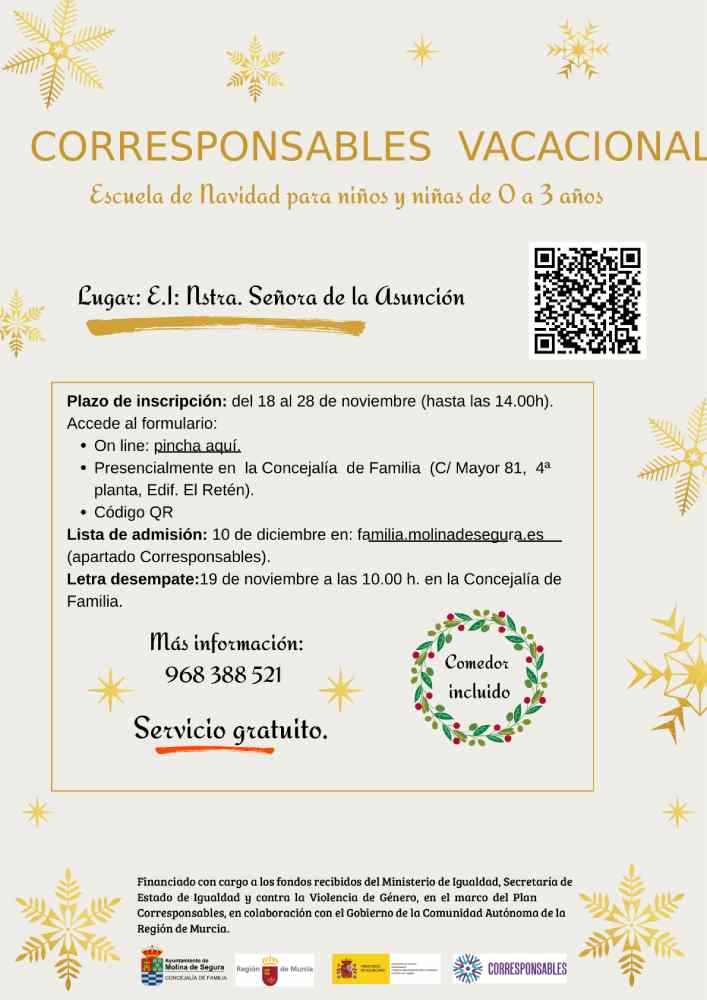 CARTEL CORRESPONSABLES VACACIONAL 0-3 AÑOS