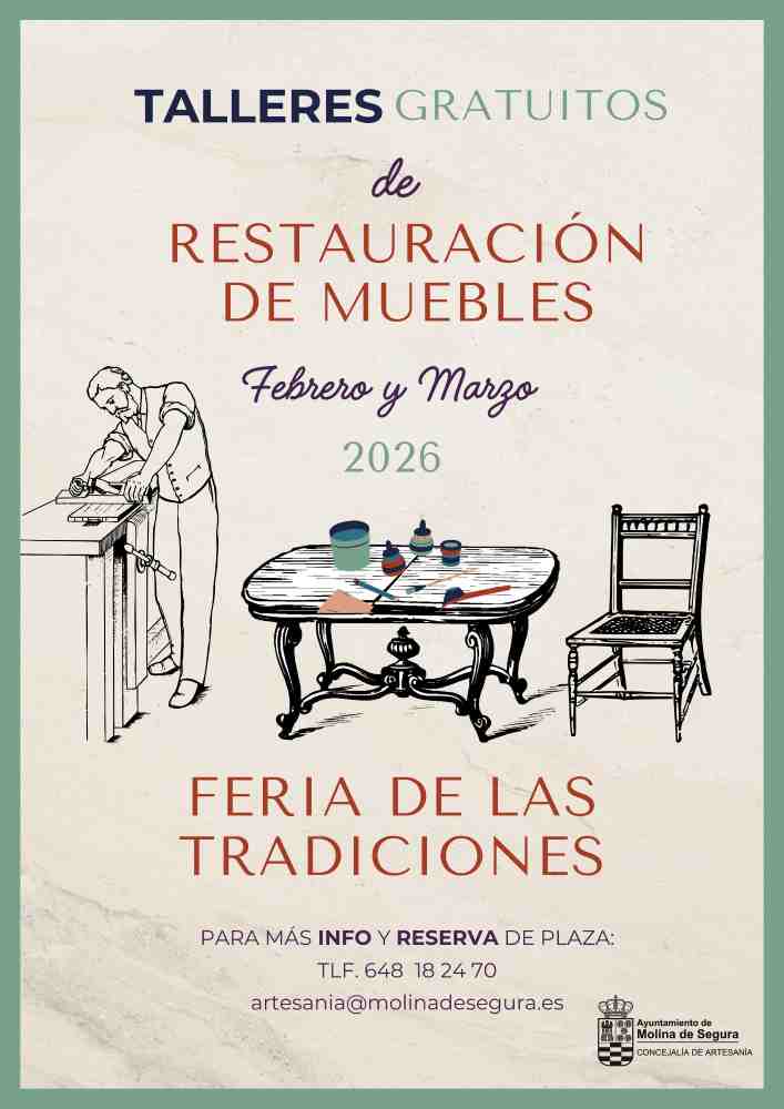 Artesanía-Molina-Feria de las Tradiciones 2026-Talleres de restauración de muebles-CARTEL GENÉRICO(1)