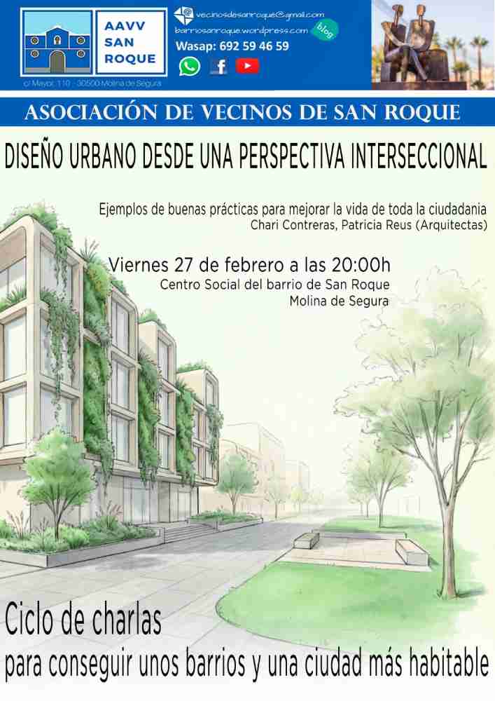 cartel Barrio san roque charla urbanismo