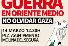 Cartel NO A LA GUERRA MOVILIZACION 14_3_26