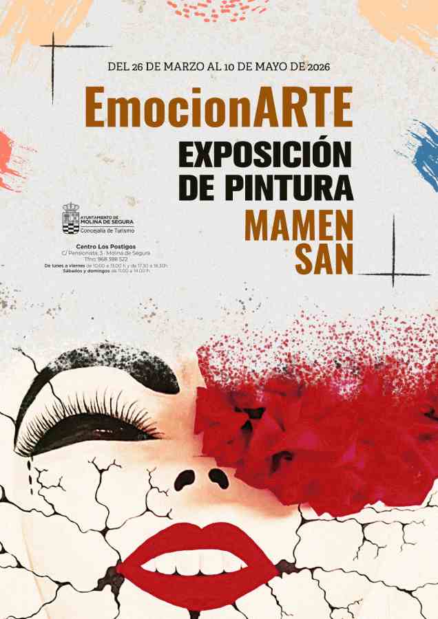 Exposición de pintura 'EmocionARTE' de Mamen San-Centro Los Postigos-Molina-26mar-10may26-CARTEL(1)