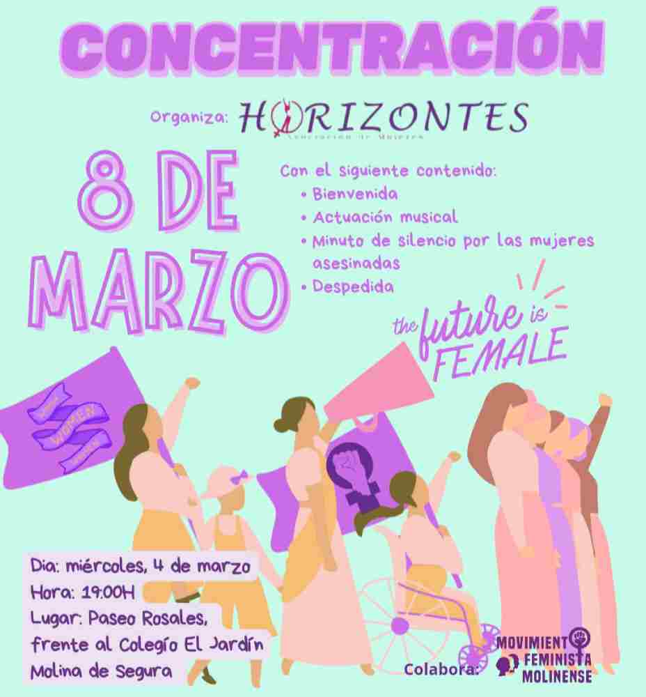 cartel 8 m mujeres horizonte