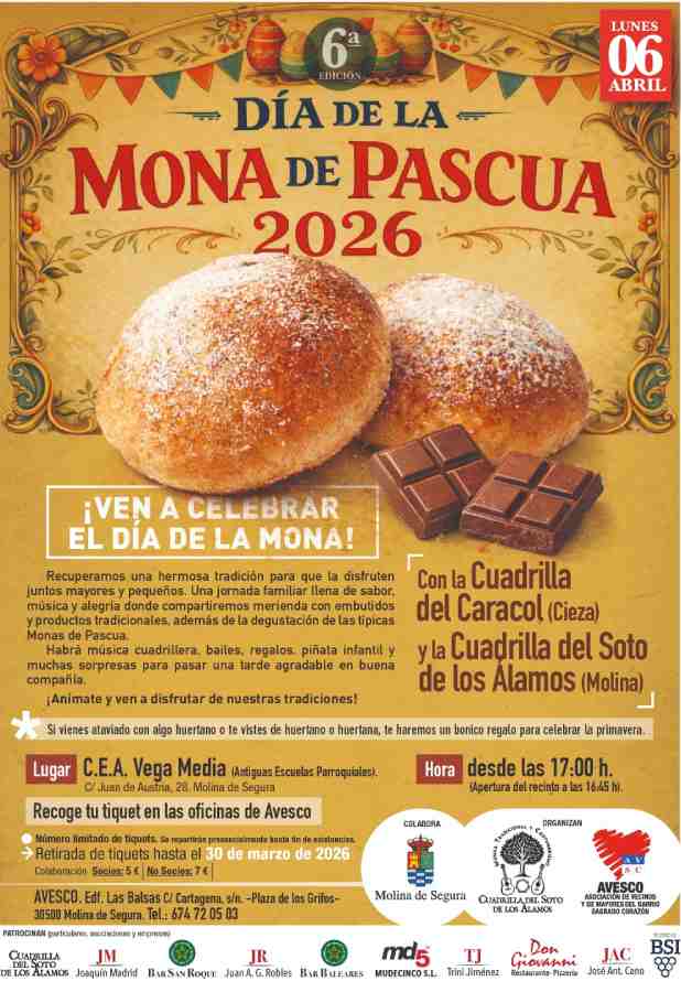 cartel avesco celebración día de la mona