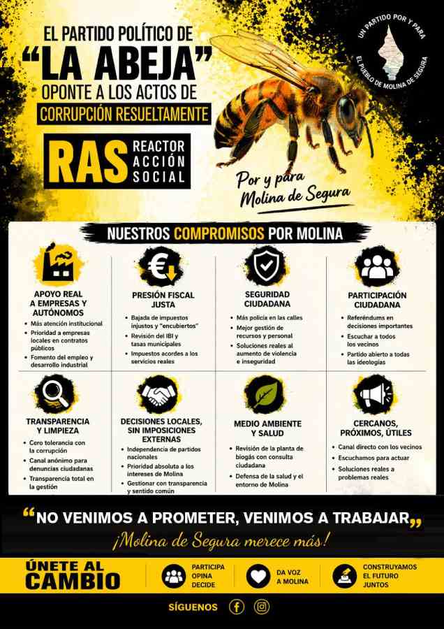 Cartel partido político Nuevo RAS
