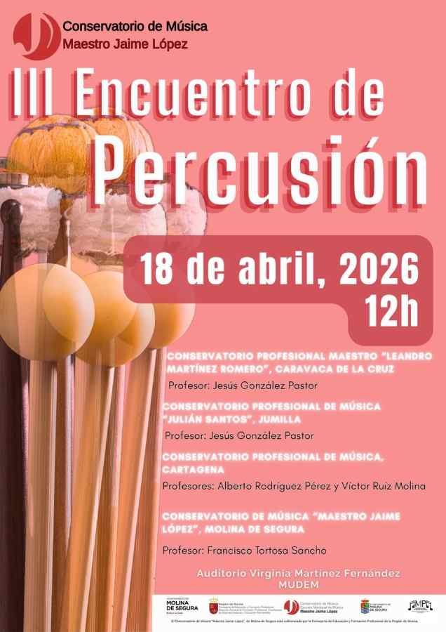 Conservatorio Música Molina-III Encuentro de Percusión-Día 18-CARTEL