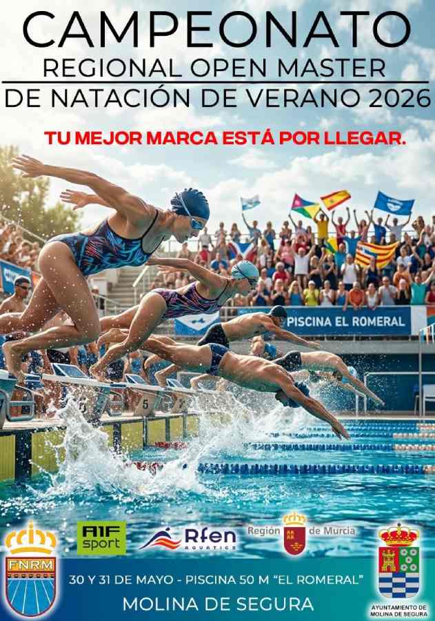 Deporte-Molina-Campeonato Regional Open Master de Natación de Verano 2026-CARTEL (1)