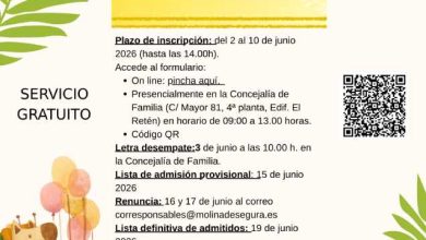 Familia-Molina-Servicio ‘Corresponsables Vacacional de 0 a 3 años' agosto 2026-Plazo inscripción-CARTEL