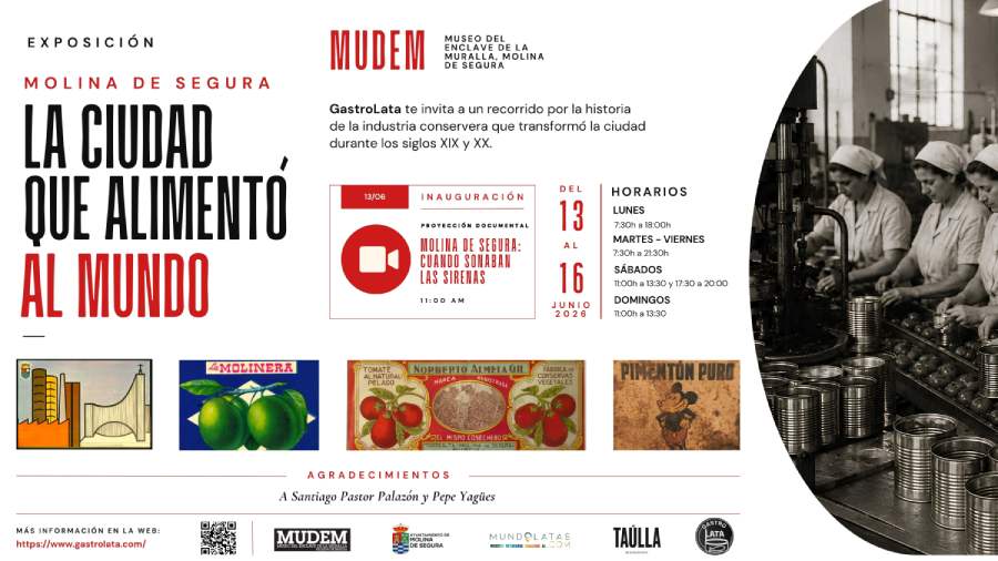 Fiestas Locales-Molina-I Festival Conserva Gourmet 'GastroLata'-Exposición 'La ciudad que alimentó al mundo'-CARTEL PANTALLA (1)