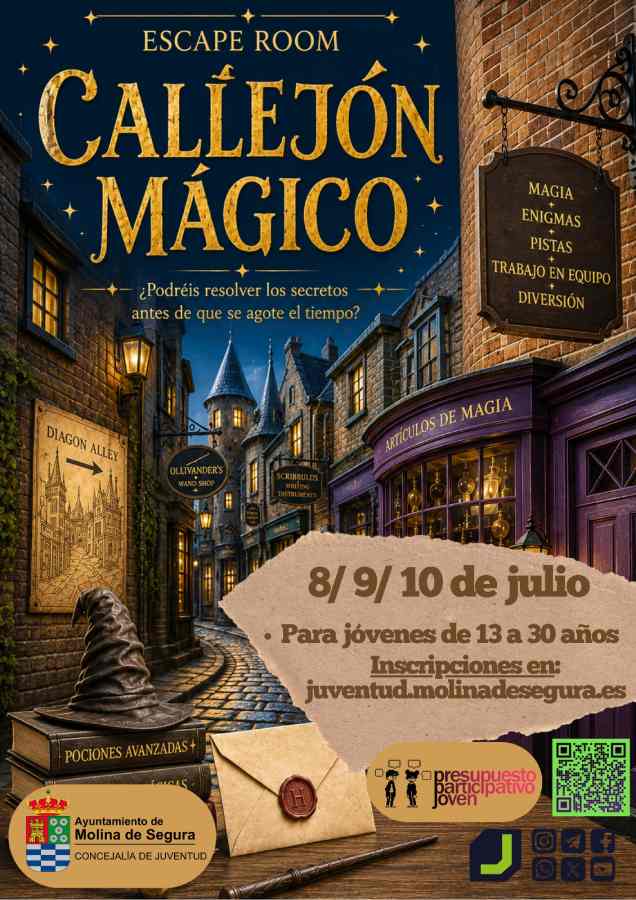 Juventud-Molina-Escape Room 'Callejón Mágico'-Días 8, 9 y 10-CARTEL (1)