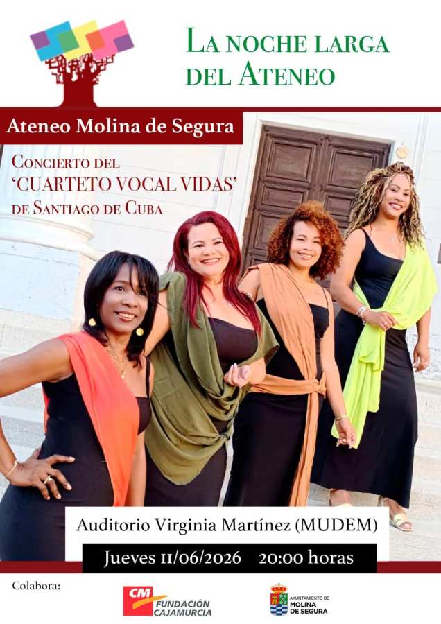 Vocal Vidas actuará el 11 de junio en La Noche Larga del Ateneo de Molina, en el Auditorio Virginia Martínez del MUDEM.