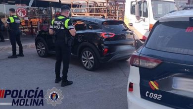 Policia Local de Molina de segura, con coche con bastidor falso (1)