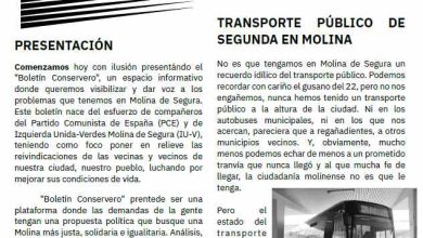 boletín informativo IU Verdes Molina