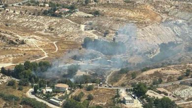 Humo provocado por el incendio registrado en la zona de la avenida Casa Ros, en Molina de Segura. Foto: 112 Región de Murcia.
