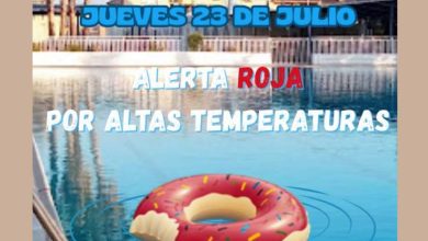 CARTEL PISCINA ROMERAL GRATIS POR CALOR EXTREMO 23:7:26
