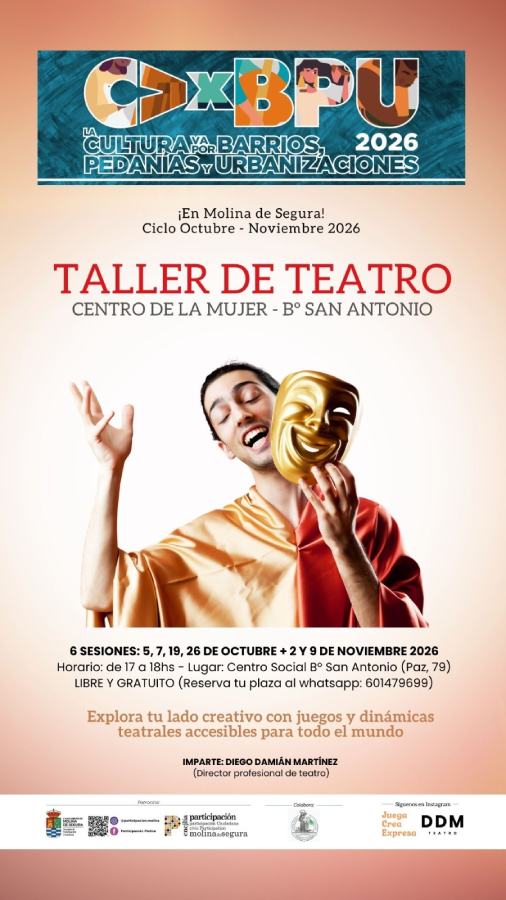 Cartel taller de teatro AVESCO