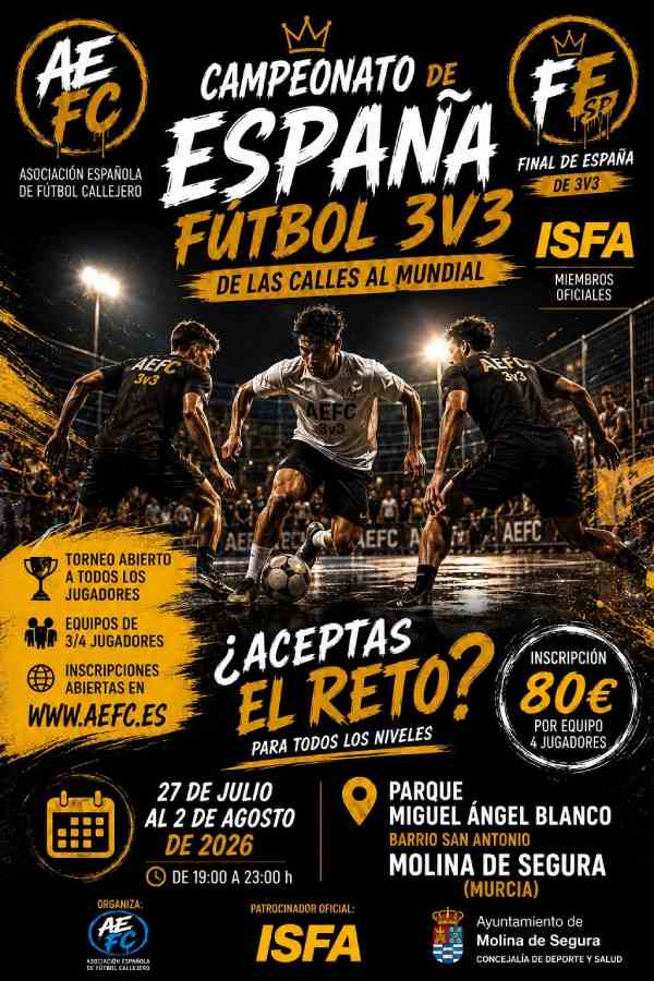 Deporte-Molina-Campeonato de España Fútbol 3V3 'De las calles al Mundial' 2026-CARTEL (1)