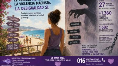 cartel violencia de género en Verano Mujeres con NOmbre
