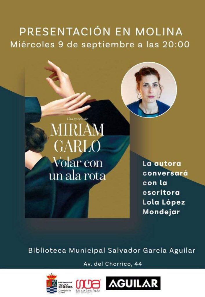 presentación libro miriam garlo volar con un ala rota