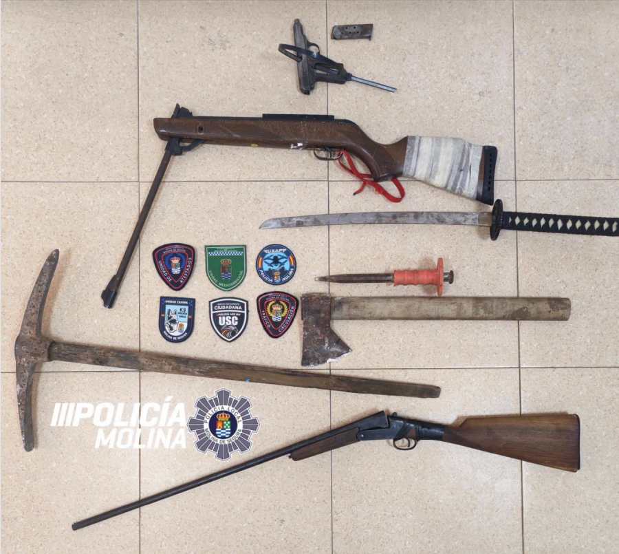 Armas detenidas por la Policía Local 2026-10-03 a las 22.25.17