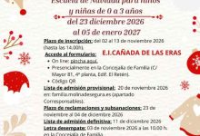 Familia-Molina-Servicio 'Corresponsables Vacacional 0-3 años' Navidad 2026-Apertura plazo inscripción-CARTEL