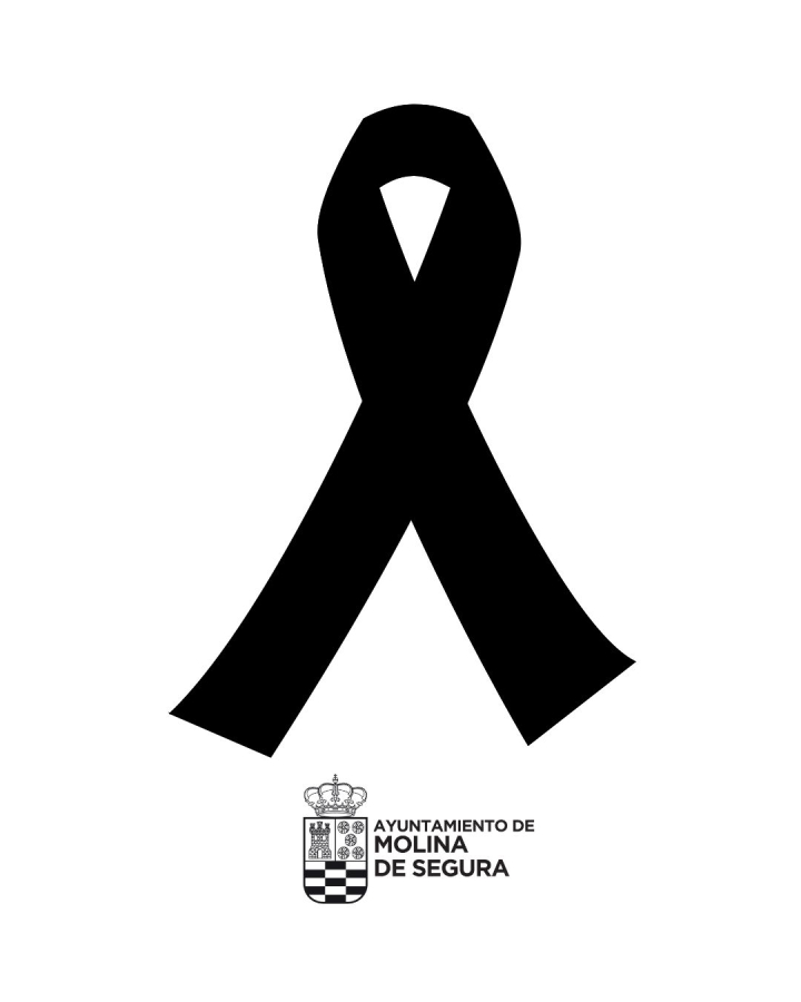 Lazo negro de pésame con escudo Ayto. Molina-Foto (1)