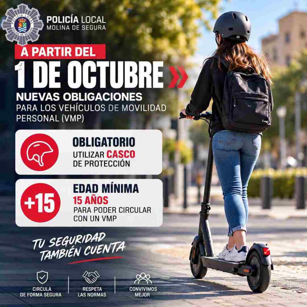 Policía Local Molina patinetes nuevas normas