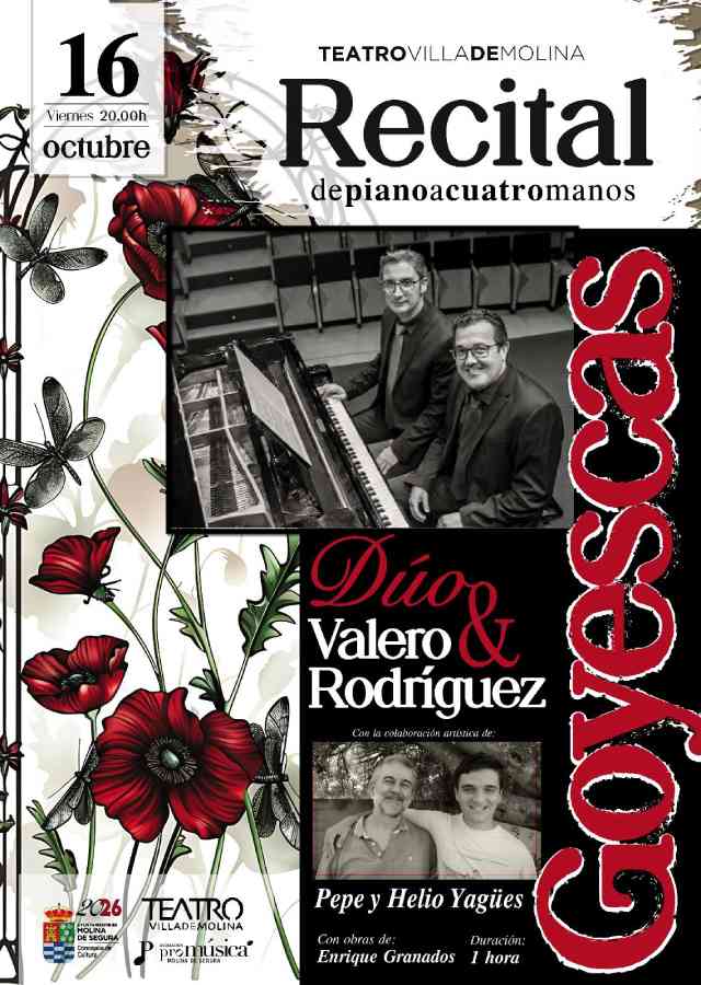 Teatro-Recital de piano a cuatro manos 'Goyescas'-Dúo Valero & Rodríguez-16oct26-CARTEL (1)