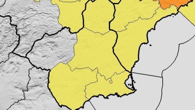 mapa DOMINGO aviso amarillo
